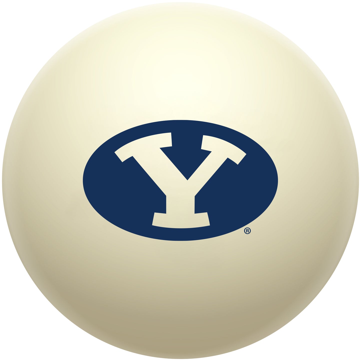 Buy Official Byu-Cougars-Pool-Cue-Ball Regulation Pool Table Cue Ball   Premium College Billiard Replacement Ball Front View