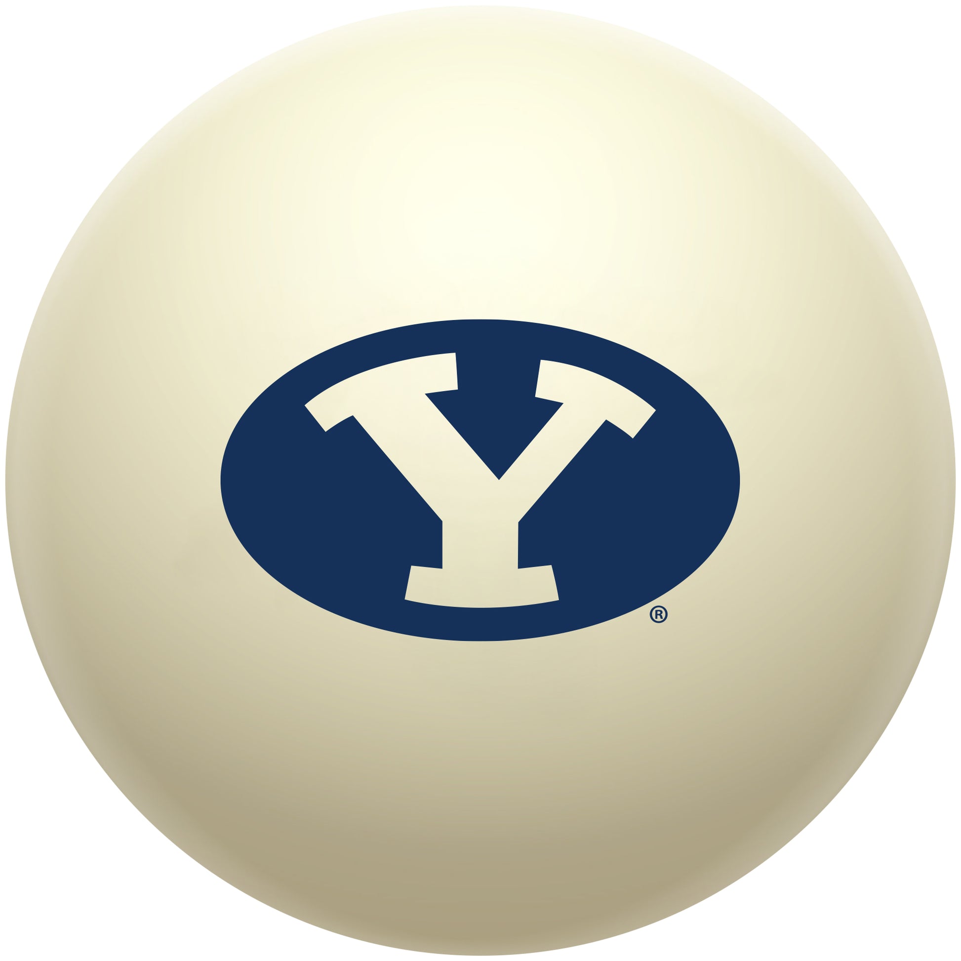Buy Official Byu-Cougars-Pool-Cue-Ball Regulation Pool Table Cue Ball   Premium College Billiard Replacement Ball Front View