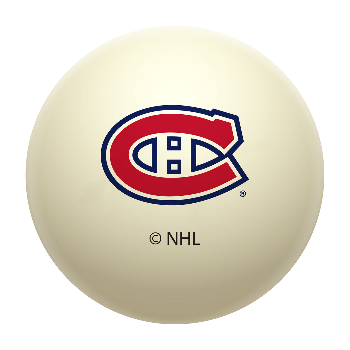Montreal Canadiens NHL regulation pool table cue ball with team logo