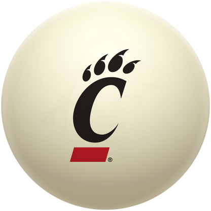 Buy Official Cincinnati-Bearcats-Pool-Cue-Ball Regulation Pool Table Cue Ball   Premium College Billiard Replacement Ball Front View