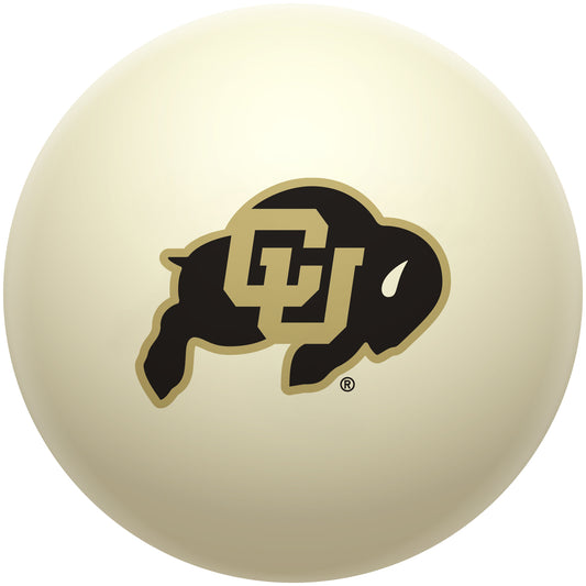 Buy Official Colorado-Buffaloes-Pool-Cue-Ball Regulation Pool Table Cue Ball   Premium College Billiard Replacement Ball Front View
