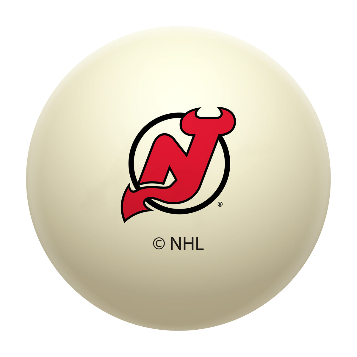 New Jersey Devils NHL regulation pool table cue ball with team logo