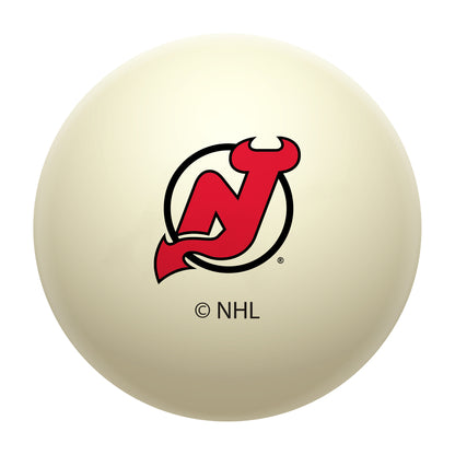 New Jersey Devils NHL regulation pool table cue ball with team logo