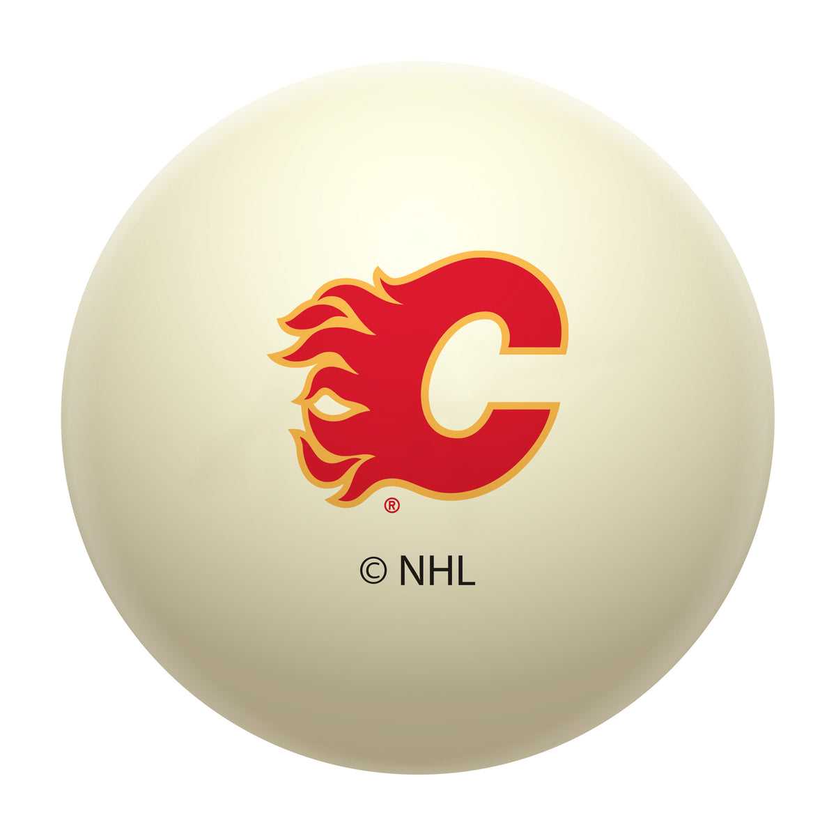Calgary Flames NHL regulation pool table cue ball with team logo