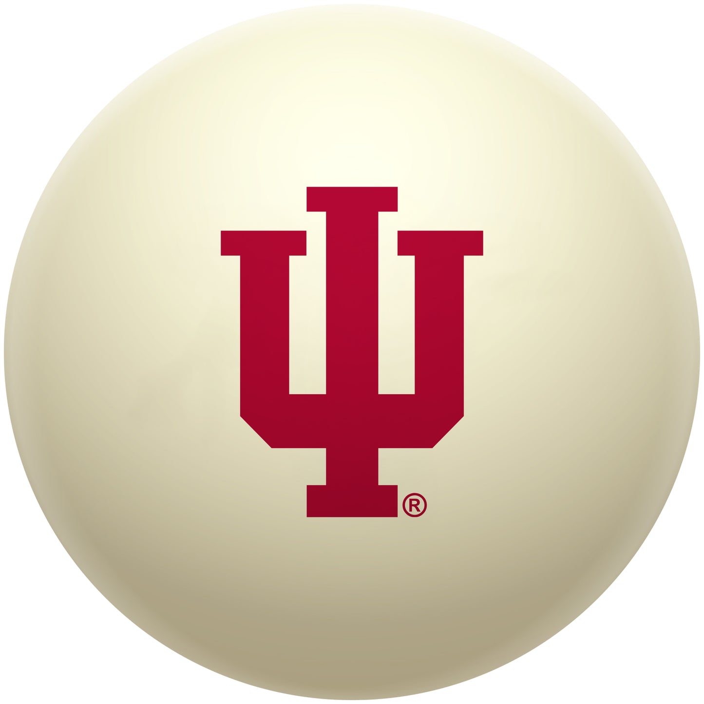 Buy Official Indiana-Hoosiers-Pool-Cue-Ball Regulation Pool Table Cue Ball   Premium College Billiard Replacement Ball Front View