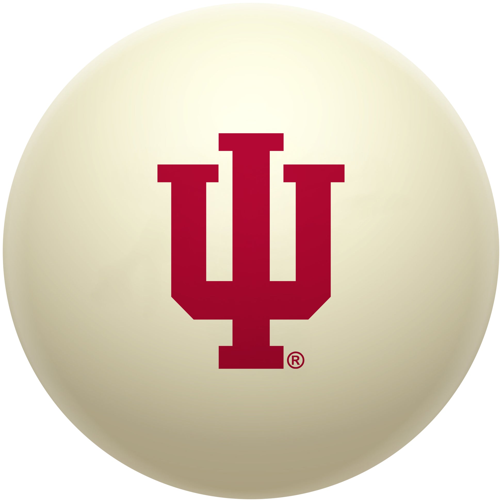Buy Official Indiana-Hoosiers-Pool-Cue-Ball Regulation Pool Table Cue Ball   Premium College Billiard Replacement Ball Front View