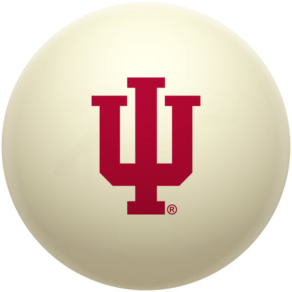 Buy Official Indiana-Hoosiers-Pool-Cue-Ball Regulation Pool Table Cue Ball   Premium College Billiard Replacement Ball Front View