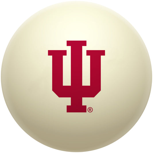 Buy Official Indiana-Hoosiers-Pool-Cue-Ball Regulation Pool Table Cue Ball   Premium College Billiard Replacement Ball Front View