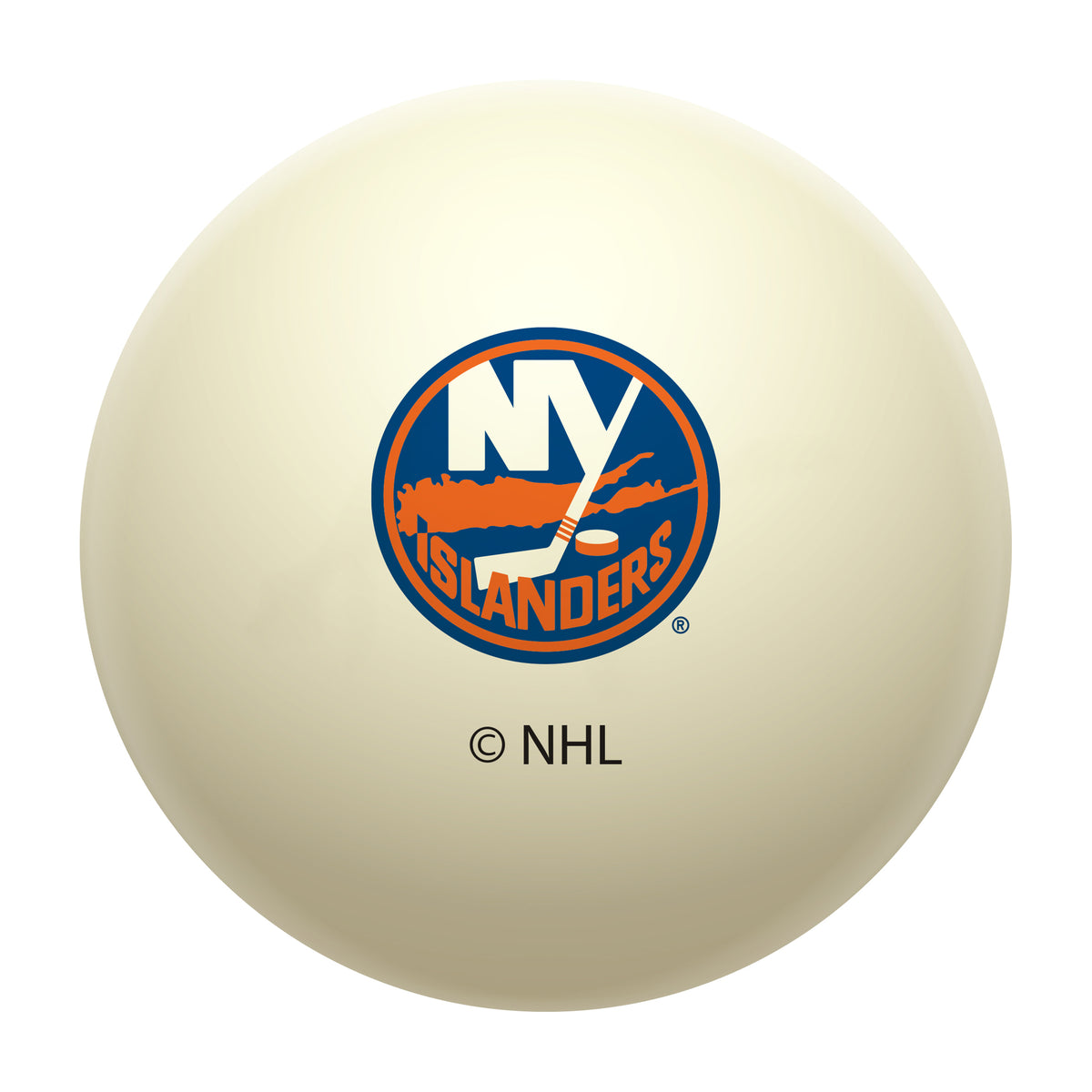 New York Islanders NHL regulation pool table cue ball with team logo