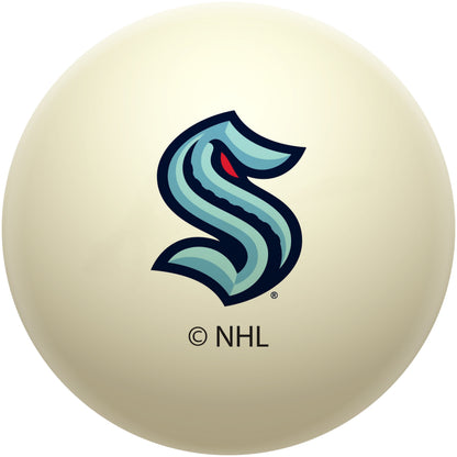 Seattle Kraken NHL regulation pool table cue ball with team logo