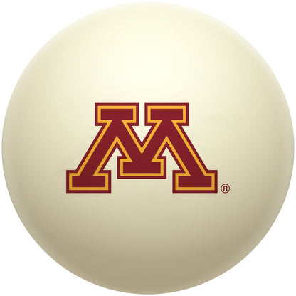 Buy Official Minnesota-Golden-Gophers-Pool-Cue-Ball Regulation Pool Table Cue Ball   Premium College Billiard Replacement Ball Front View
