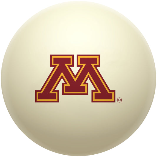 Buy Official Minnesota-Golden-Gophers-Pool-Cue-Ball Regulation Pool Table Cue Ball   Premium College Billiard Replacement Ball Front View