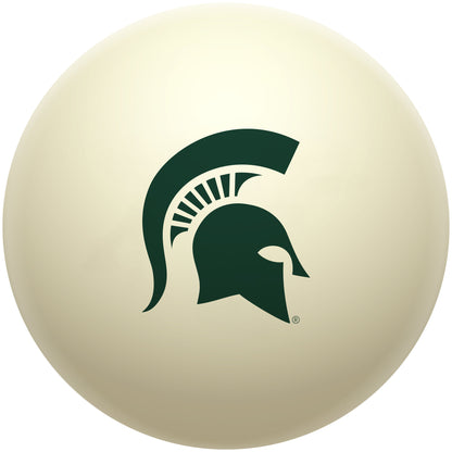 Buy Official Michigan-State-Spartans-Pool-Cue-Ball Regulation Pool Table Cue Ball   Premium College Billiard Replacement Ball Front View
