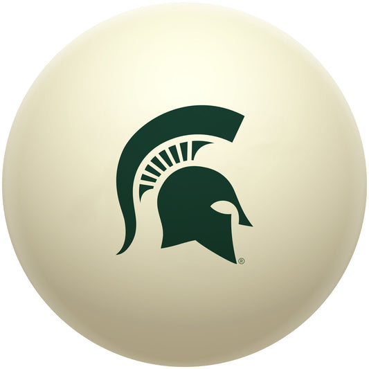 Buy Official Michigan-State-Spartans-Pool-Cue-Ball Regulation Pool Table Cue Ball   Premium College Billiard Replacement Ball Front View