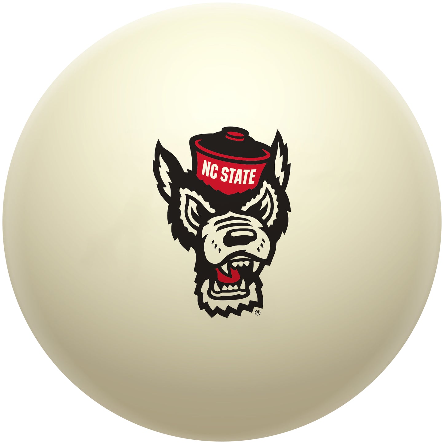 Buy Official Nc-State-Wolfpack-Pool-Cue-Ball Regulation Pool Table Cue Ball   Premium College Billiard Replacement Ball Front View