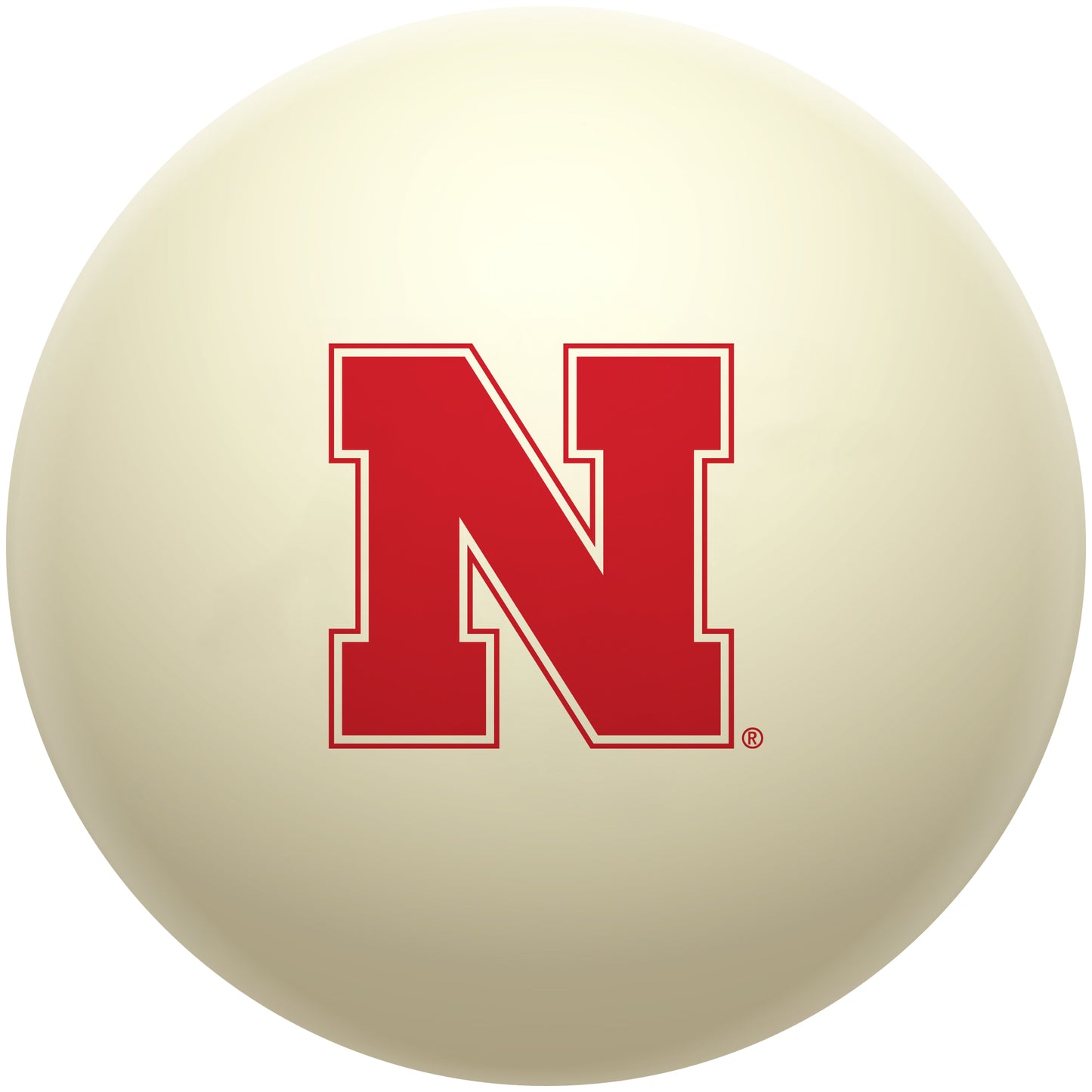 Buy Official Nebraska-Cornhuskers-Pool-Cue-Ball Regulation Pool Table Cue Ball   Premium College Billiard Replacement Ball Front View