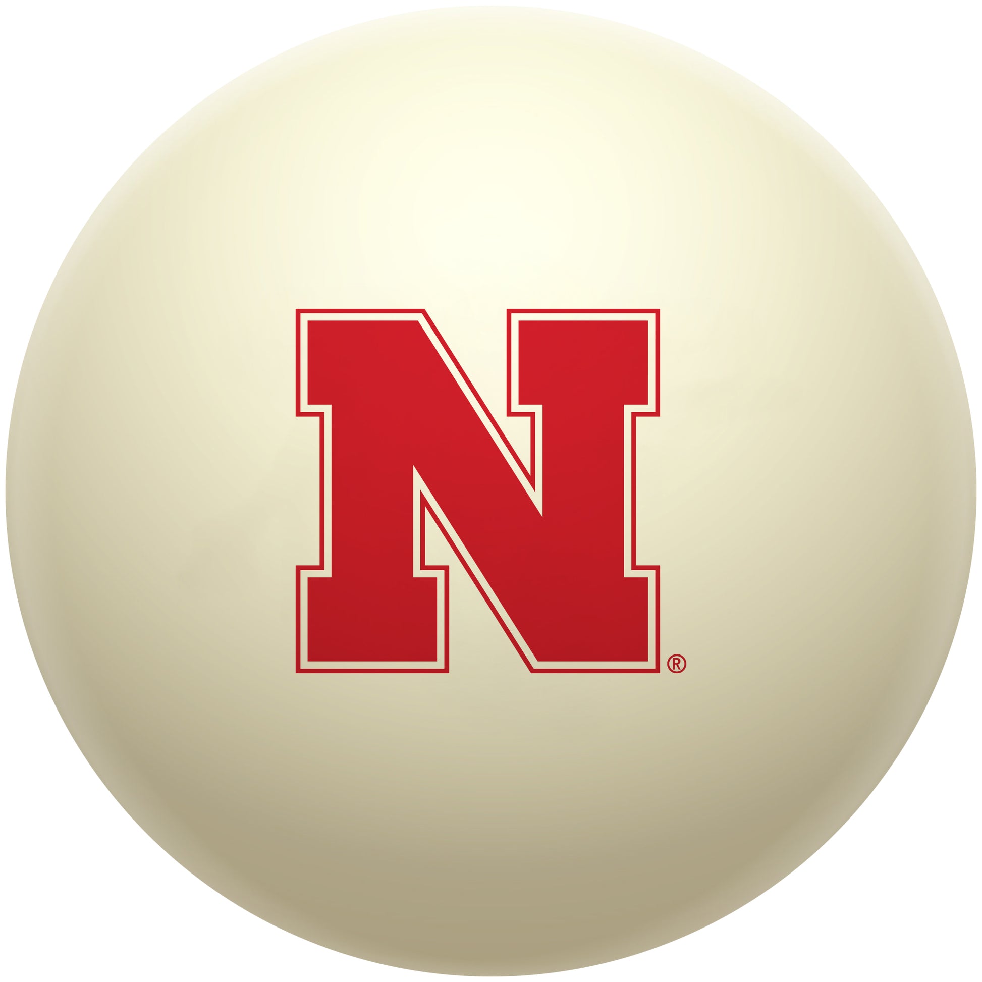 Buy Official Nebraska-Cornhuskers-Pool-Cue-Ball Regulation Pool Table Cue Ball   Premium College Billiard Replacement Ball Front View