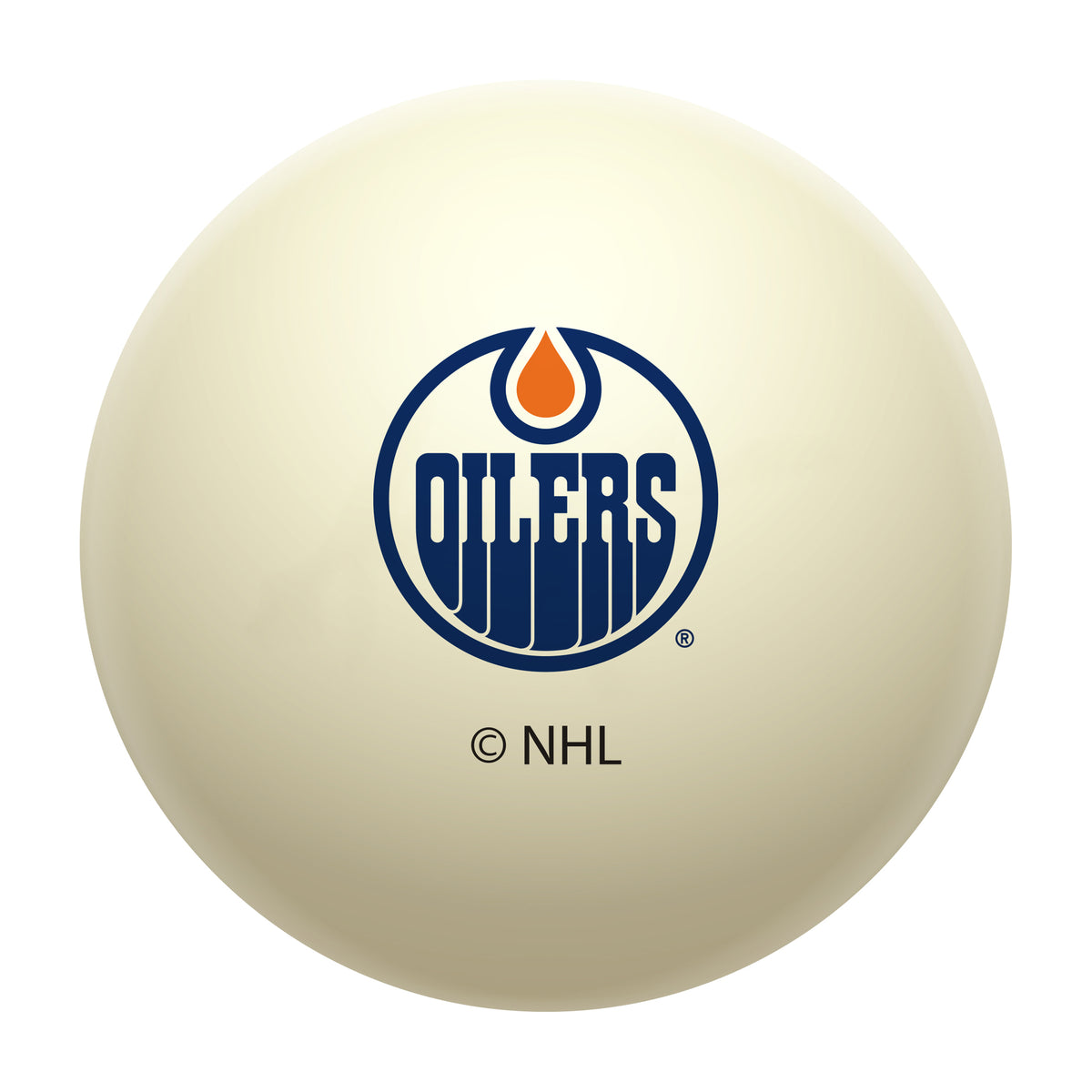 Edmonton Oilers NHL regulation pool table cue ball with team logo