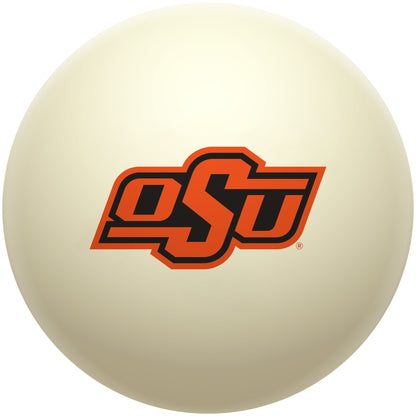Buy Official Oklahoma-State-Cowboys-Pool-Cue-Ball Regulation Pool Table Cue Ball   Premium College Billiard Replacement Ball Front View