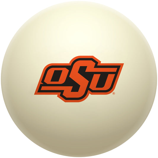 Buy Official Oklahoma-State-Cowboys-Pool-Cue-Ball Regulation Pool Table Cue Ball   Premium College Billiard Replacement Ball Front View