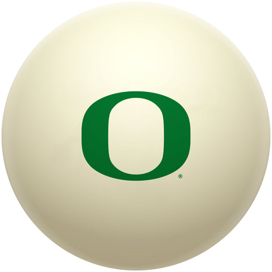 Buy Official Oregon-Ducks-Pool-Cue-Ball Regulation Pool Table Cue Ball   Premium College Billiard Replacement Ball Front View
