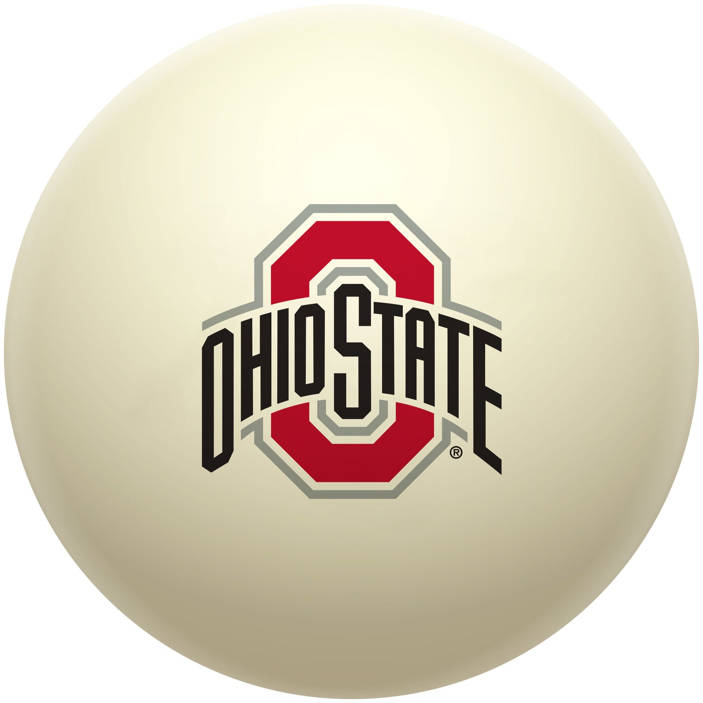Buy Official Ohio-State-Buckeyes-Pool-Cue-Ball Regulation Pool Table Cue Ball   Premium College Billiard Replacement Ball Front View