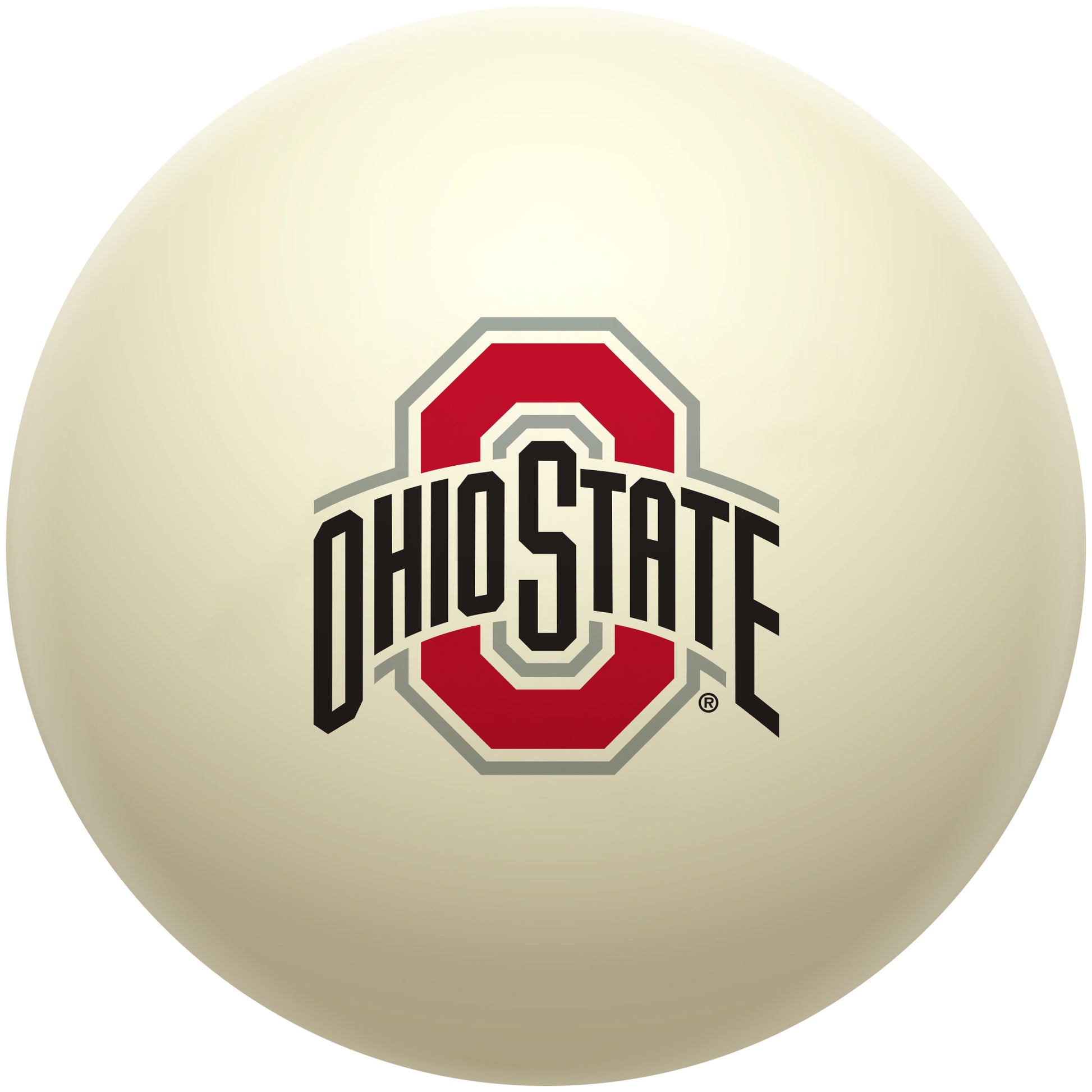 Buy Official Ohio-State-Buckeyes-Pool-Cue-Ball Regulation Pool Table Cue Ball   Premium College Billiard Replacement Ball Front View
