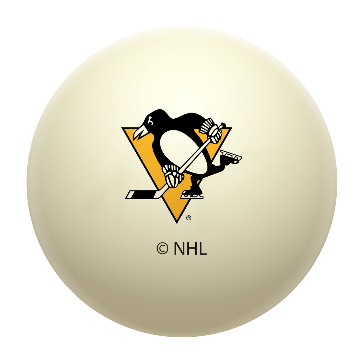 Pittsburgh Penguins NHL regulation pool table cue ball with team logo