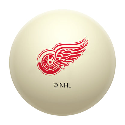 Detroit Red Wings NHL regulation pool table cue ball with team logo