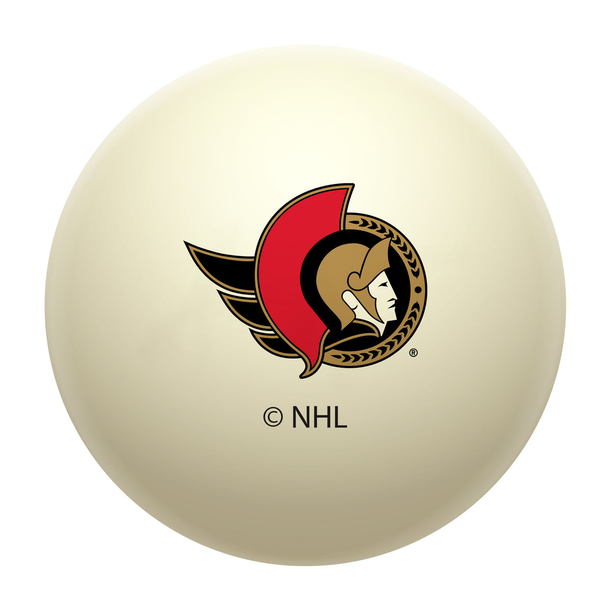 Ottawa Senators NHL regulation pool table cue ball with team logo
