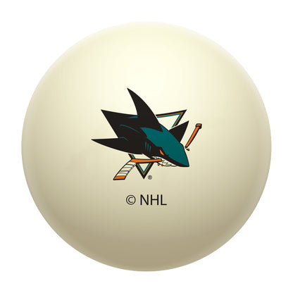 San Jose Sharks NHL regulation pool table cue ball with team logo