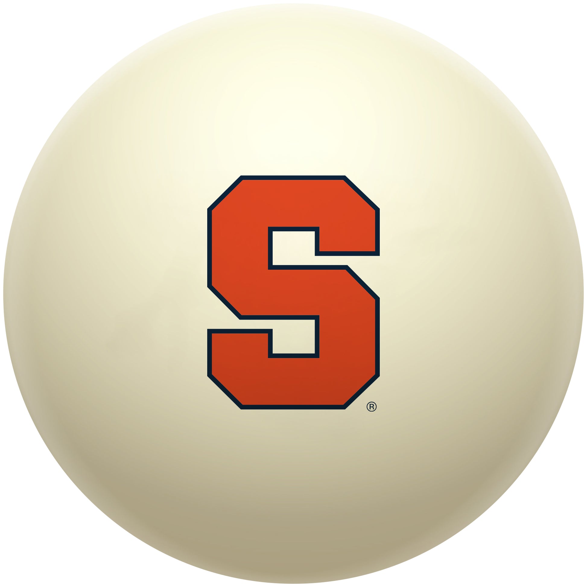 Buy Official Syracuse-Orange-Pool-Cue-Ball Regulation Pool Table Cue Ball   Premium College Billiard Replacement Ball Front View