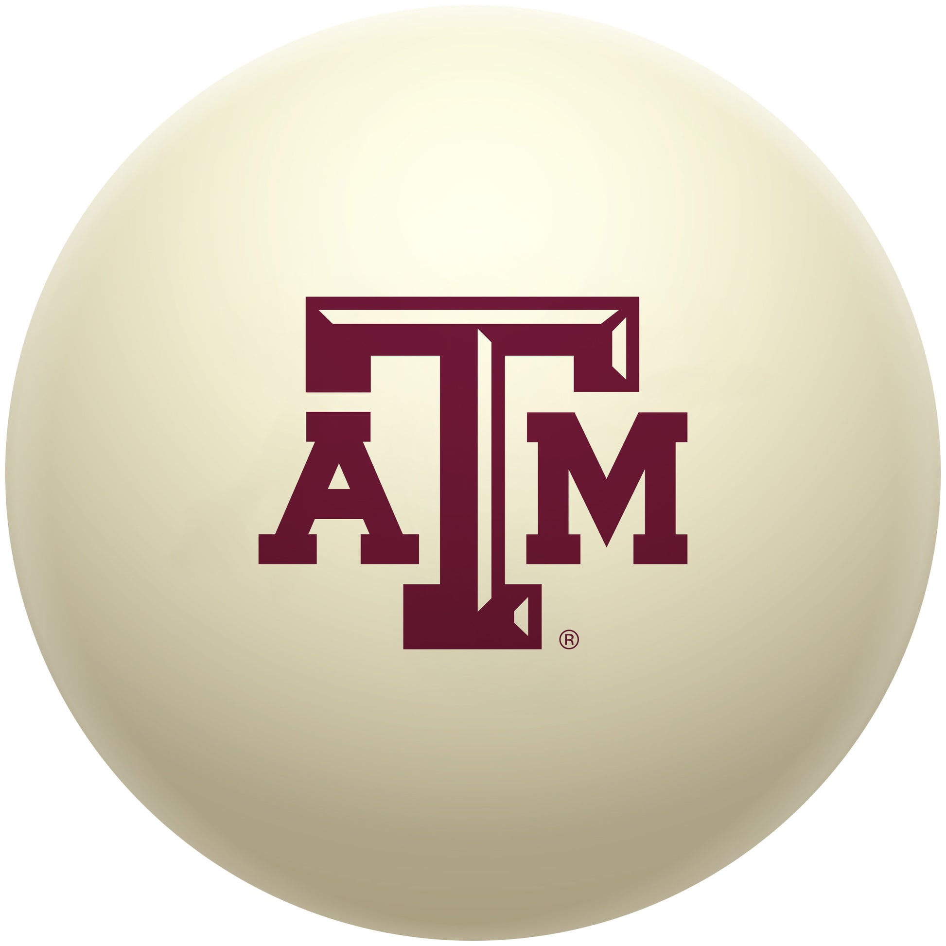 Buy Official Texas-Am-Aggies-Pool-Cue-Ball Regulation Pool Table Cue Ball   Premium College Billiard Replacement Ball Front View