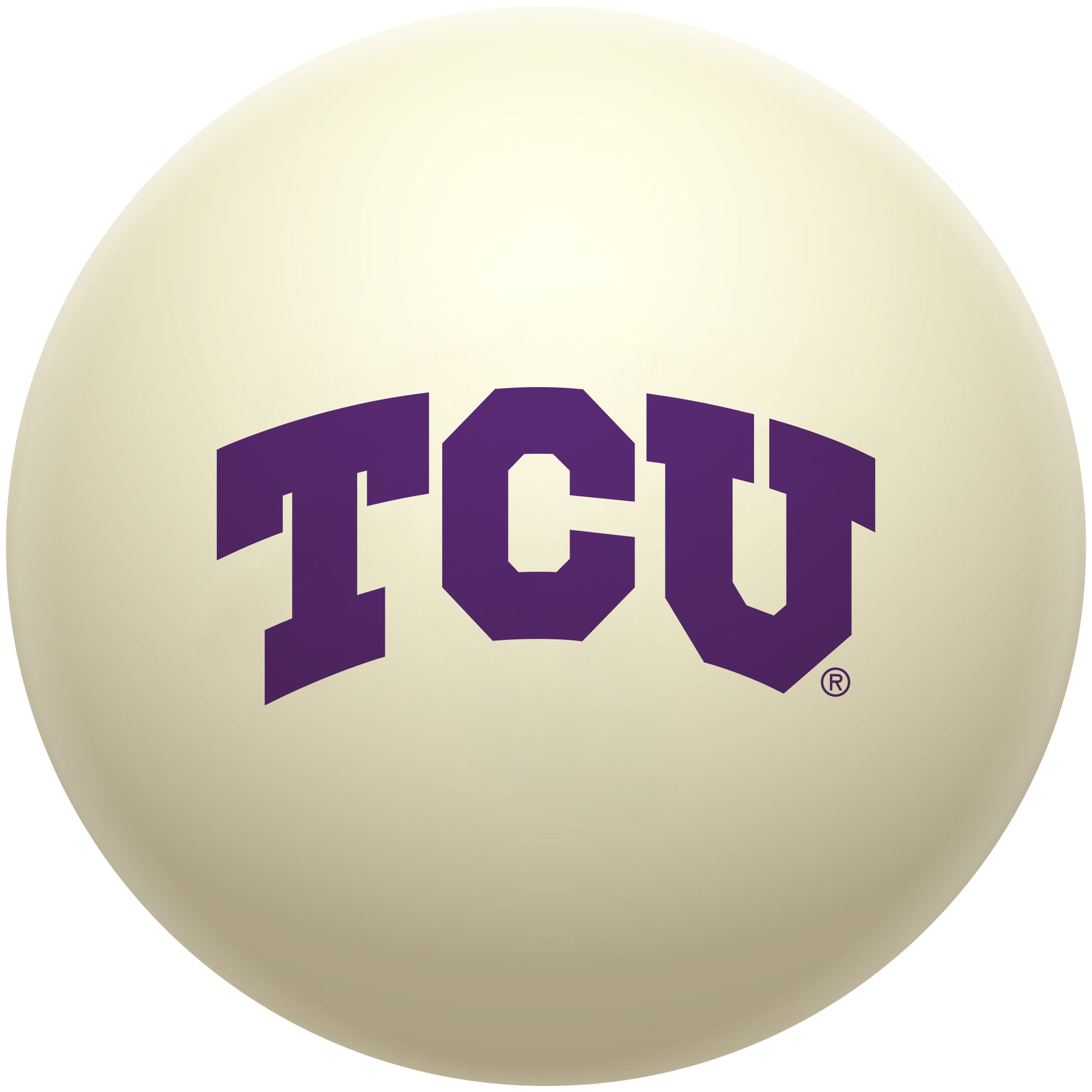 Buy Official Tcu-Horned-Frogs-Pool-Cue-Ball Regulation Pool Table Cue Ball   Premium College Billiard Replacement Ball Front View