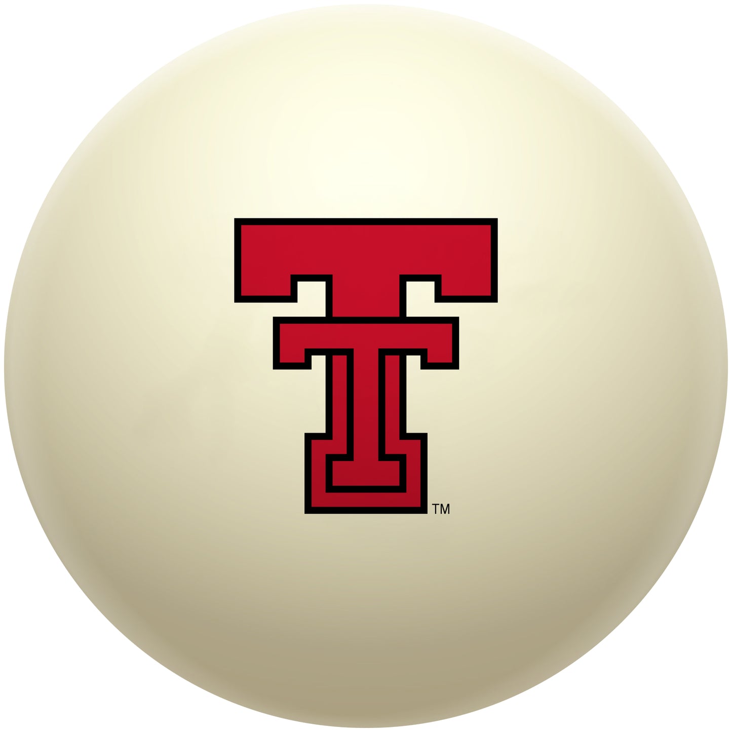 Buy Official Texas-Tech-Red-Raiders-Pool-Cue-Ball Regulation Pool Table Cue Ball   Premium College Billiard Replacement Ball Front View