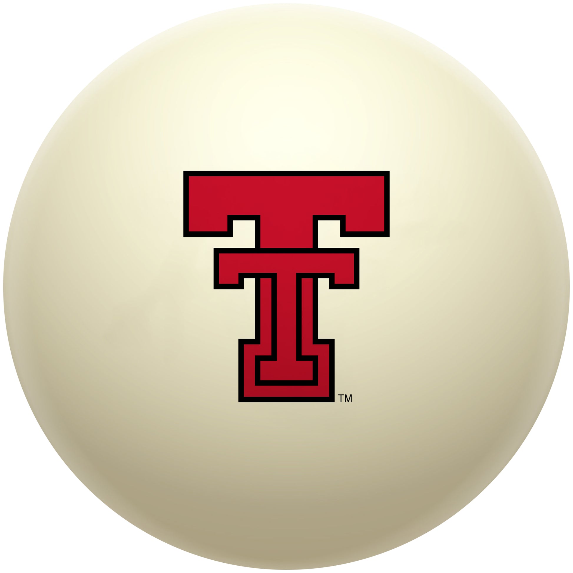 Buy Official Texas-Tech-Red-Raiders-Pool-Cue-Ball Regulation Pool Table Cue Ball   Premium College Billiard Replacement Ball Front View