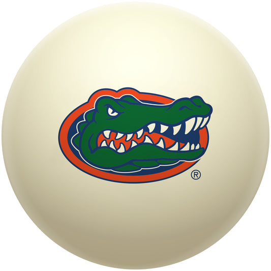 Buy Official Florida-Gators-Pool-Cue-Ball Regulation Pool Table Cue Ball   Premium College Billiard Replacement Ball Front View