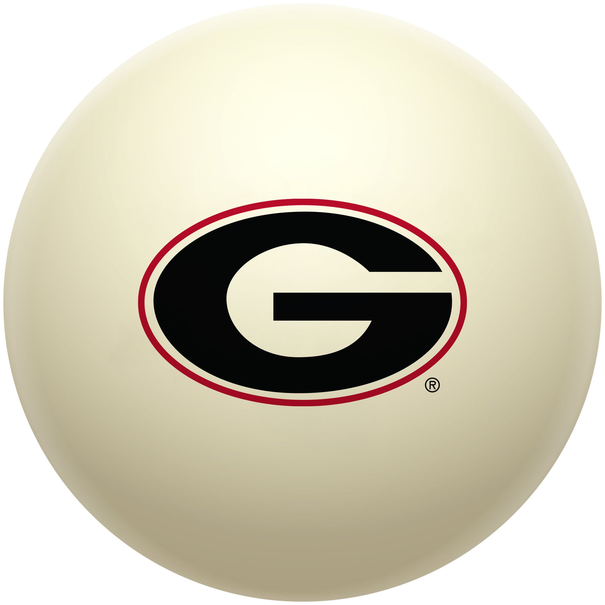 Buy Official Georgia-Bulldogs-Pool-Cue-Ball Regulation Pool Table Cue Ball   Premium College Billiard Replacement Ball Front View