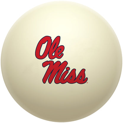 Buy Official Mississippi-Rebels-Pool-Cue-Ball Regulation Pool Table Cue Ball   Premium College Billiard Replacement Ball Front View