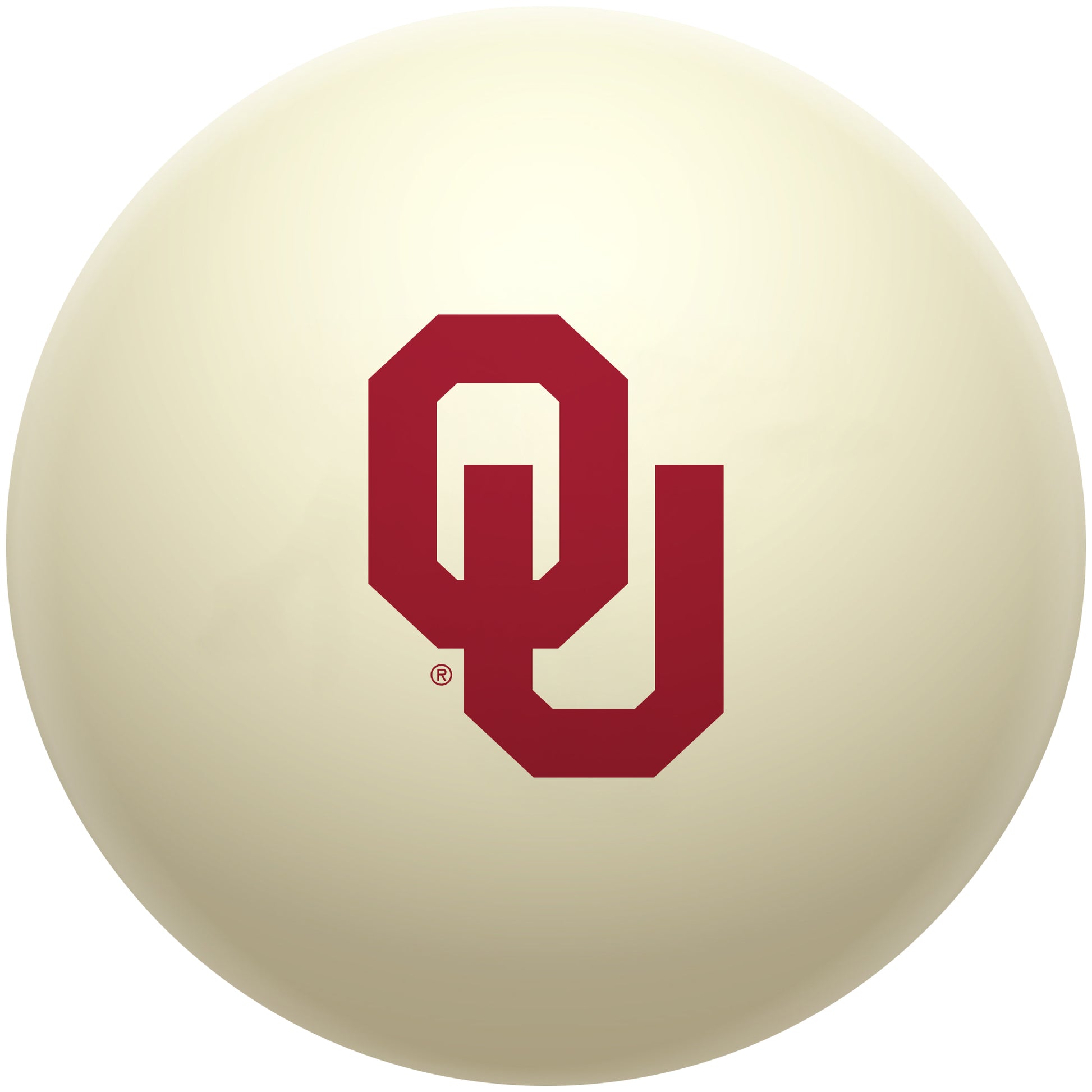 Buy Official Oklahoma-Sooners-Pool-Cue-Ball Regulation Pool Table Cue Ball   Premium College Billiard Replacement Ball Front View
