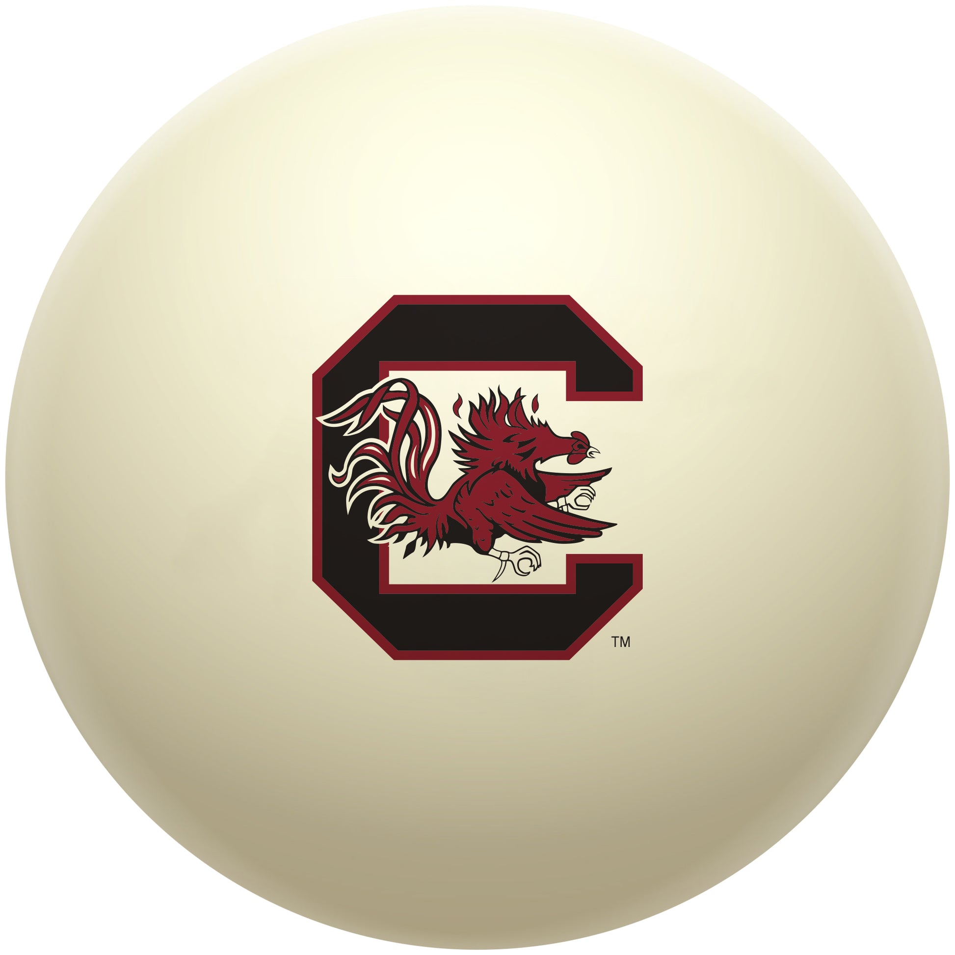Buy Official South-Carolina-Gamecocks-Pool-Cue-Ball Regulation Pool Table Cue Ball   Premium College Billiard Replacement Ball Front View