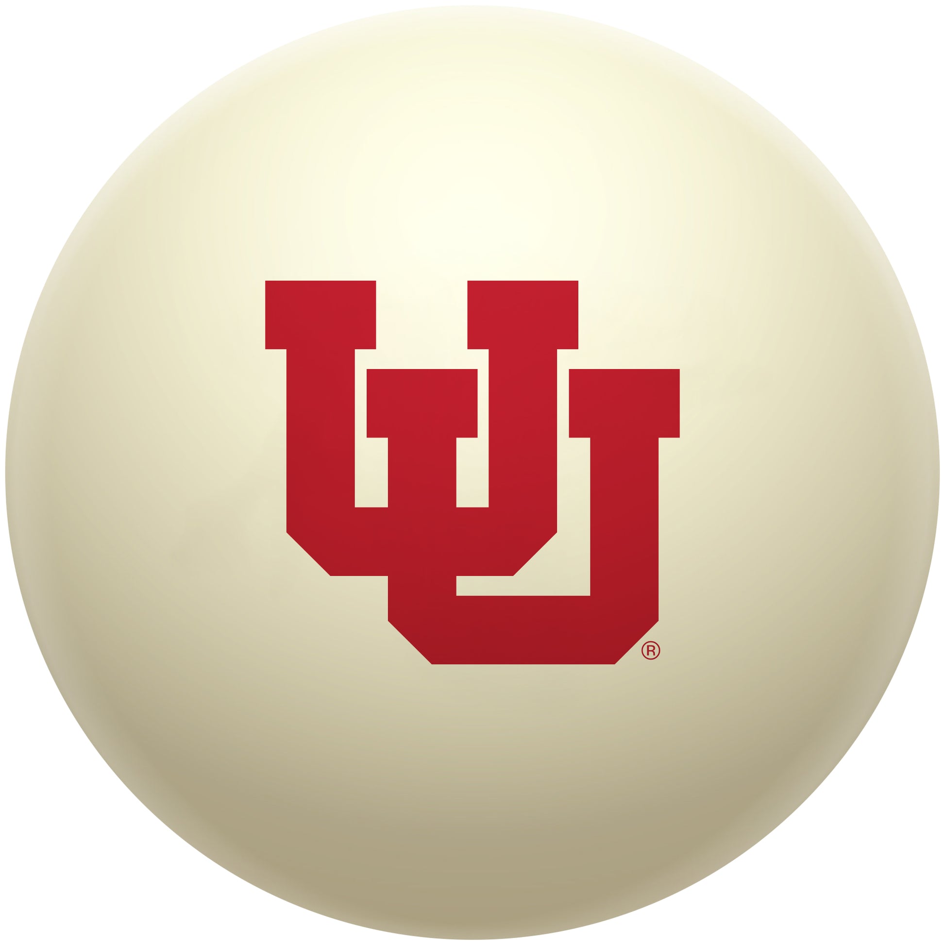 Buy Official Utah-Utes-Pool-Cue-Ball Regulation Pool Table Cue Ball   Premium College Billiard Replacement Ball Front View