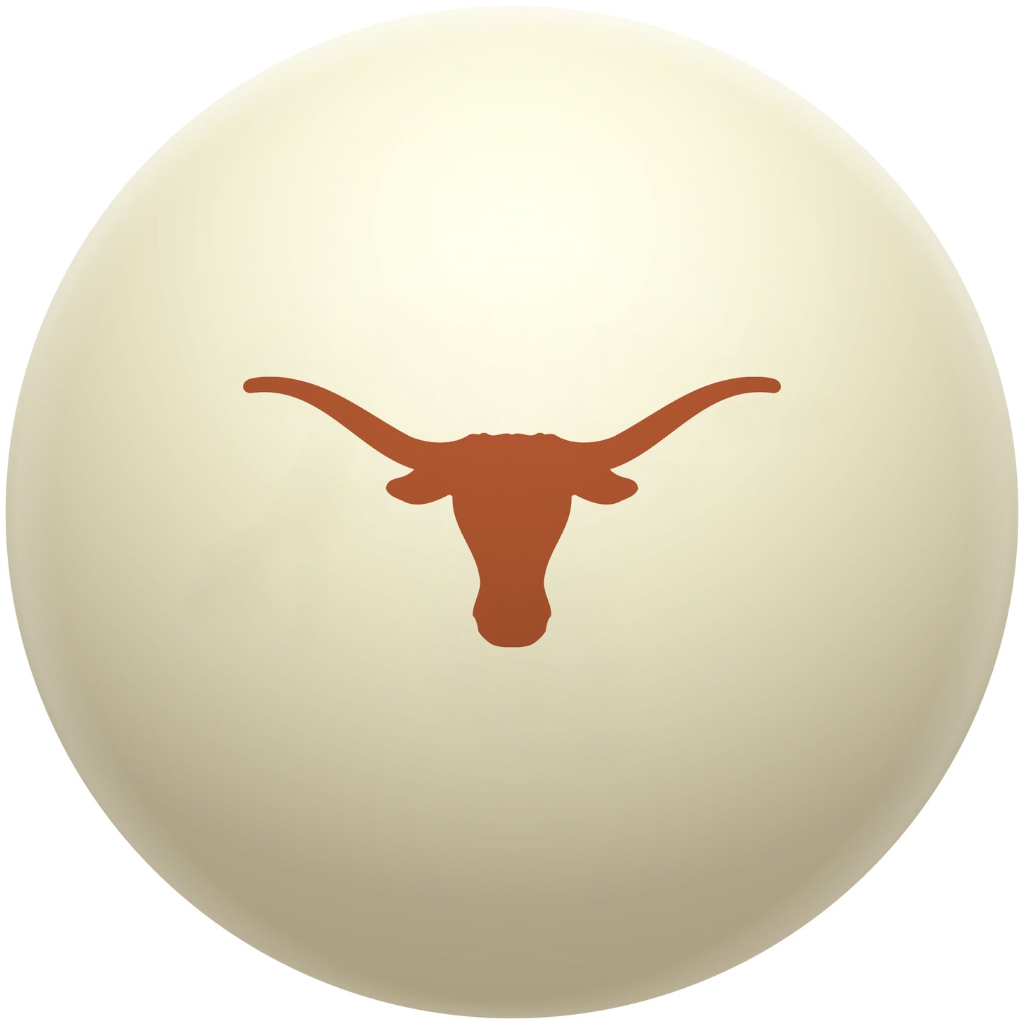 Buy Official Texas-Longhorns-Pool-Cue-Ball Regulation Pool Table Cue Ball   Premium College Billiard Replacement Ball Front View