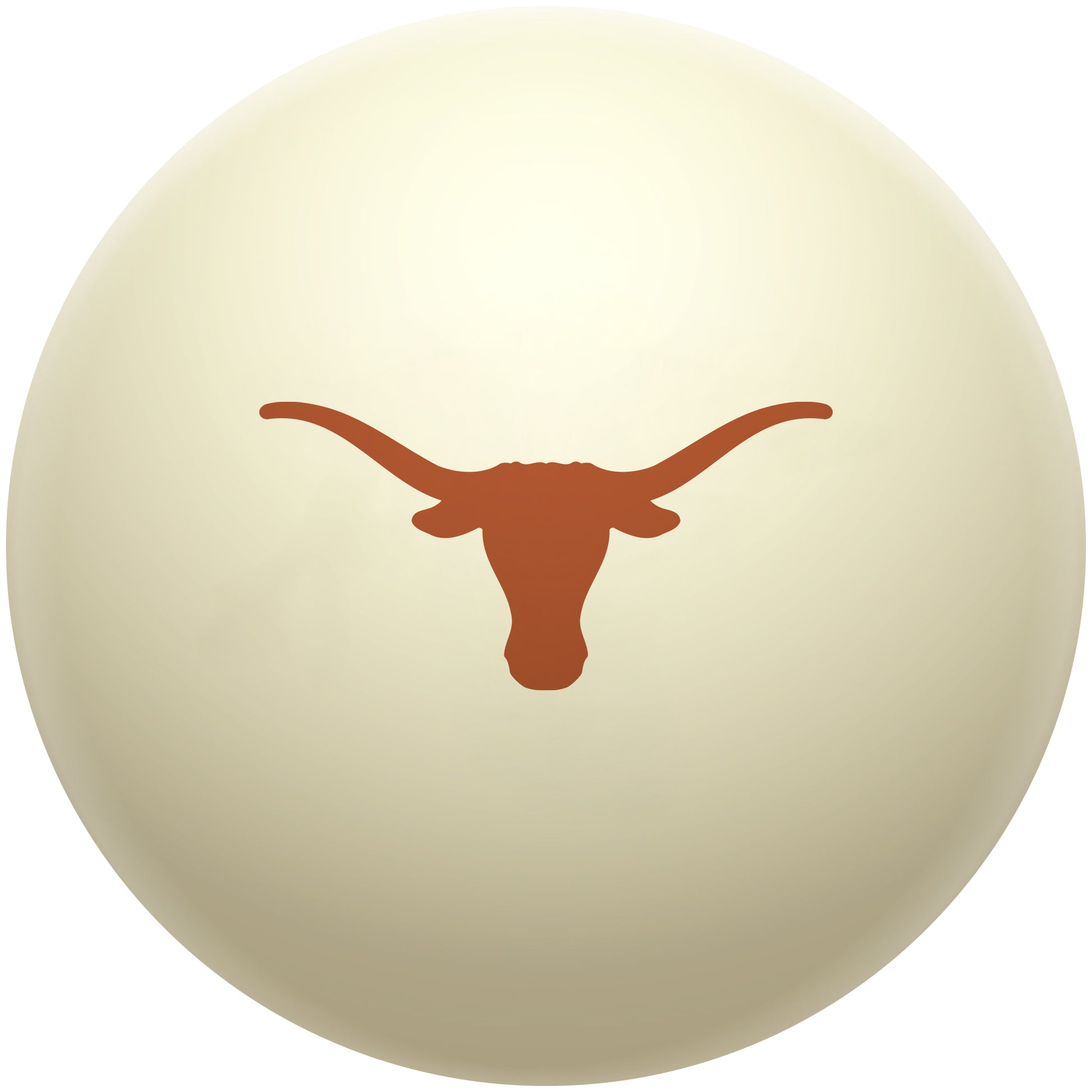 Buy Official Texas-Longhorns-Pool-Cue-Ball Regulation Pool Table Cue Ball   Premium College Billiard Replacement Ball Front View