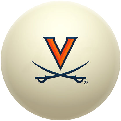 Buy Official Virginia-Cavaliers-Pool-Cue-Ball Regulation Pool Table Cue Ball   Premium College Billiard Replacement Ball Front View