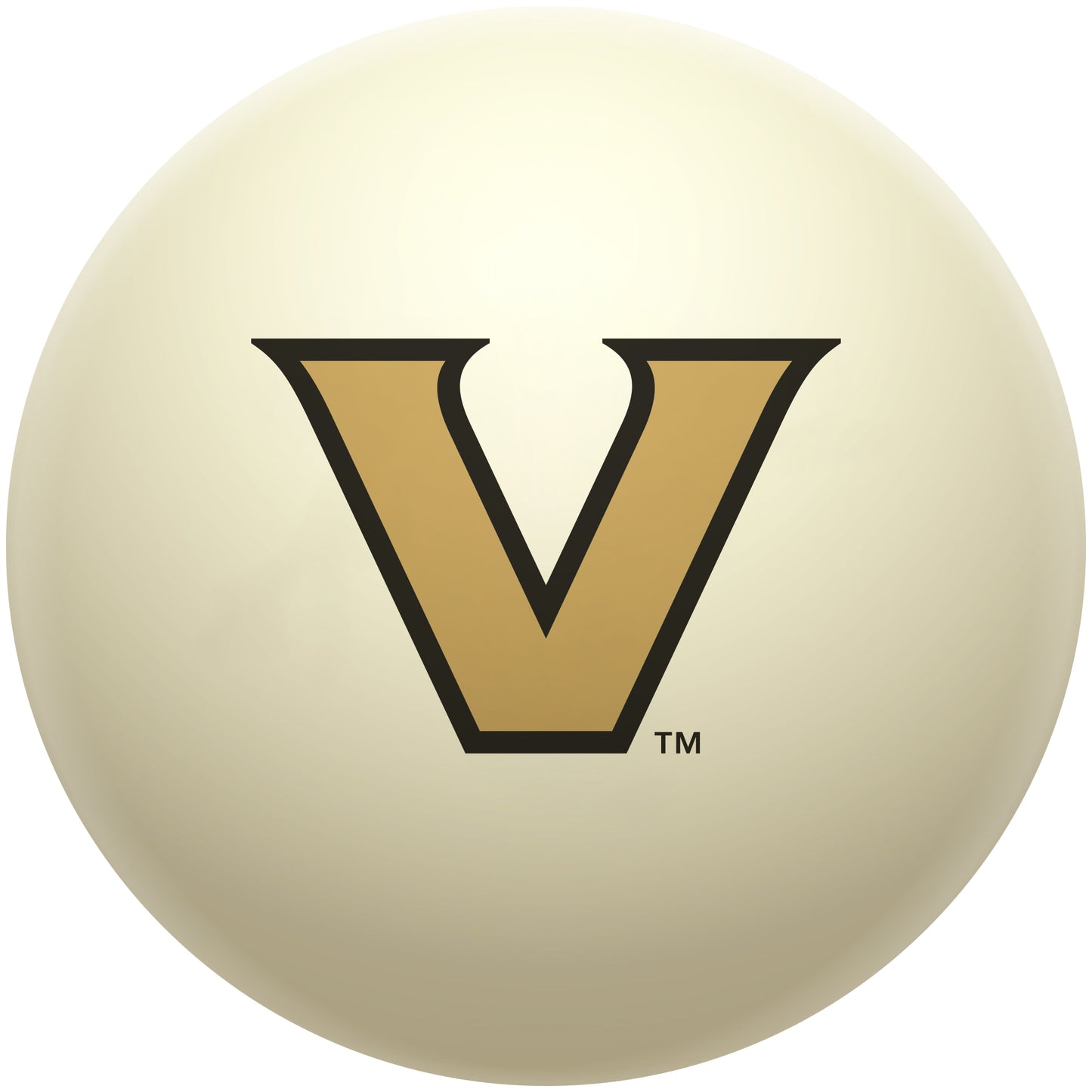 Buy Official Vanderbilt-Commodores-Pool-Cue-Ball Regulation Pool Table Cue Ball   Premium College Billiard Replacement Ball Front View