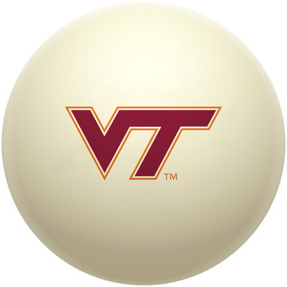 Buy Official Virginia-Tech-Hokies-Pool-Cue-Ball Regulation Pool Table Cue Ball   Premium College Billiard Replacement Ball Front View
