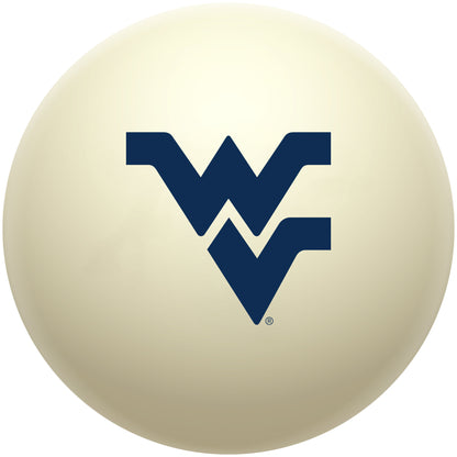 Buy Official West-Virginia-Mountaineers-Pool-Cue-Ball Regulation Pool Table Cue Ball   Premium College Billiard Replacement Ball Front View
