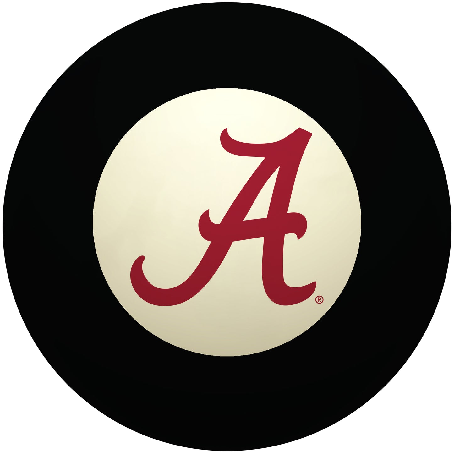 Buy Official Alabama-Crimson-Tide-Pool-8-Ball Regulation Pool Table 8-Ball - Premium College Billiard Replacement Ball Front View