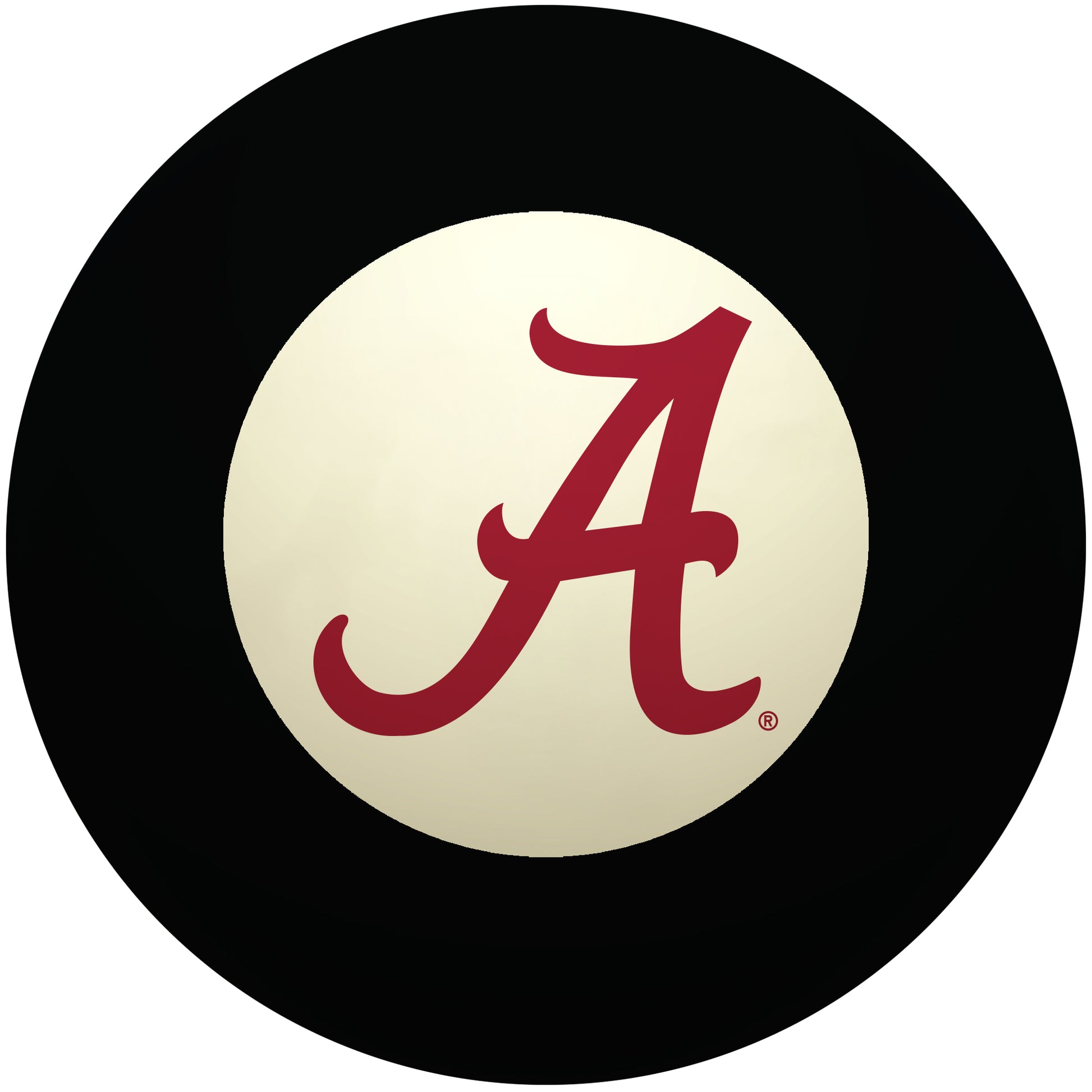 Buy Official Alabama-Crimson-Tide-Pool-8-Ball Regulation Pool Table 8-Ball - Premium College Billiard Replacement Ball Front View